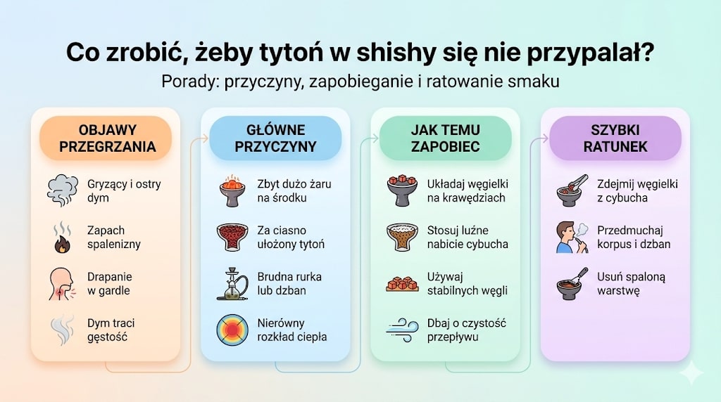Co zrobić, żeby tytoń w shishy się nie przypalał?