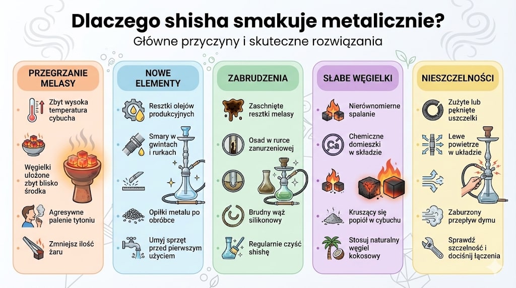 Dlaczego shisha smakuje metalicznie?