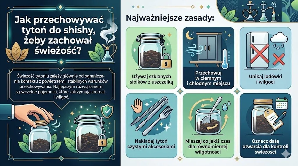 Jak przechowywać tytoń do shishy, żeby zachował świeżość?