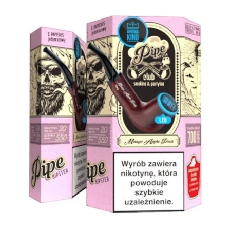 E-Papieros Jednorazowy AROMA King Pipe Rey 700+ Mango Apple Pear 20mg