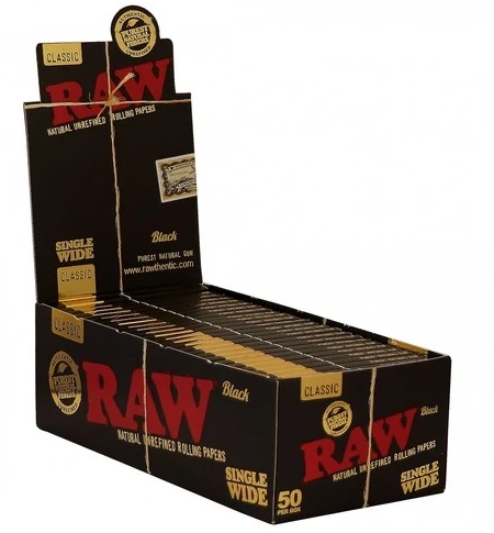 Bibułki RAW Single Wide Black