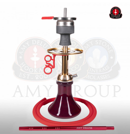 Waterpipe AMY 116.03 ALU Mini Bag Red, Color of the stem: Gold