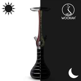 Waterpipe Wookah Mastercut Striped Black Lumi Red