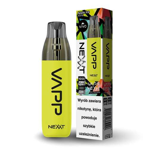 Disposable E Cigarette VIVO VAPP NEXXT Apple Ice 20mg Ice mint