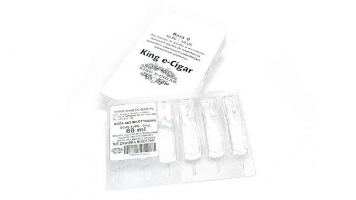 Nicotine free Base King e Cigar 6 x 10ml 50 50 0mg E