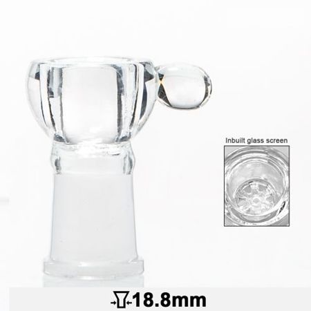 Bowl for Bong Short Glass Handle | 18.8 mm