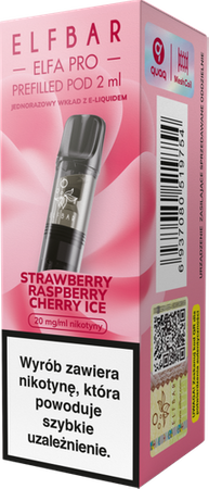 Cartridge ELFBAR Elfa Pro Pod Strawberry Raspberry Cherry Ice 20mg 2ml
