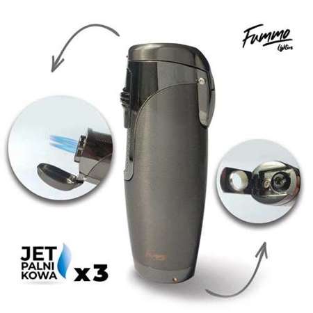 Lighter Fummo Cleve (3 Jet/Grey)