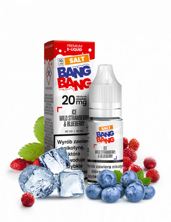 Liquid BANG BANG Salt 10ml - Ice Wild Strawberry Blueberry 20mg