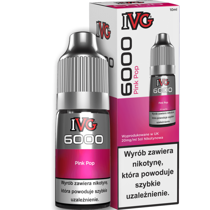 Liquid IVG 6000 Nicotine Salt Pink Pop 20mg 10ml