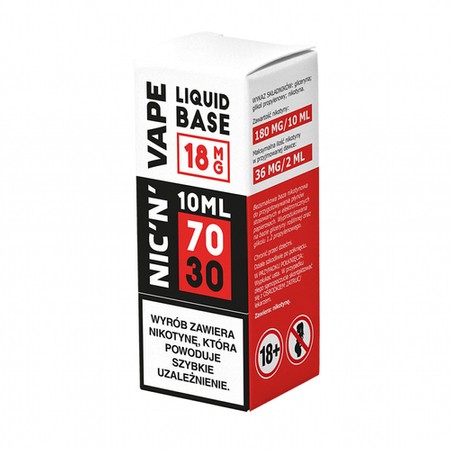 Nicotine Base NIC'N'VAPE 10ml 70/30 - 18mg