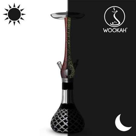 Waterpipe Wookah Mastercut Check Black Lumi Red