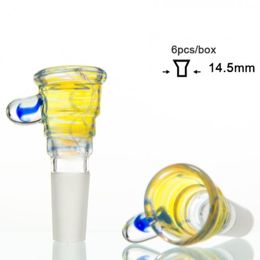 Cybuch GG Grace Glass do bongo krótki Żółty | 14.5 mm