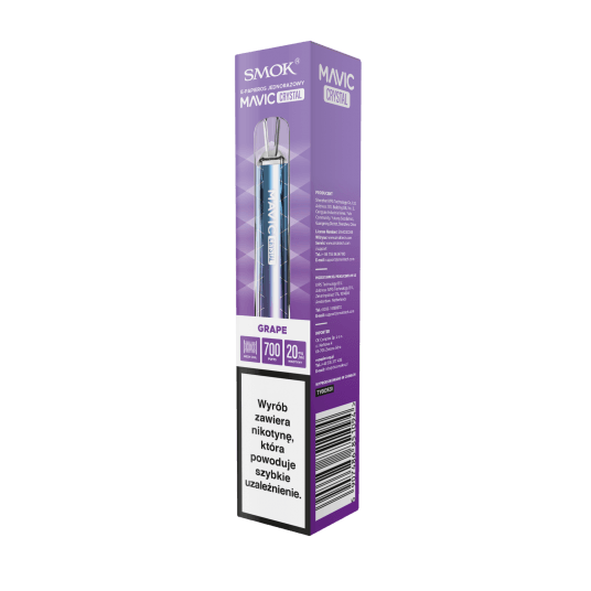 Einweg E-Zigarette SMOK Mavic Crystal Grape  2ml 20mg