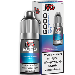 Liquid IVG 6000 Nicotine Salt Bubblegum Berry Wave 20mg 10ml