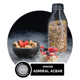 Wasserpfeife-Tabak DARKSIDE Core ADMIRAL ACBAR 200g (Süße Haferflocken mit Heidelbeeren)