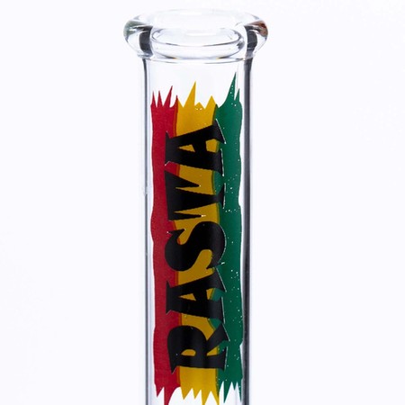 Bongopfeife (S) - Rasta  Flag Glass 16cm