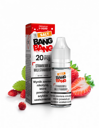Liquid BANG BANG Salt 10ml - Strawberry & Wild Strawberry 20mg