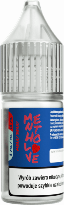 Liquid MENTHOLOVE 10ML - Merry Berry 3mg