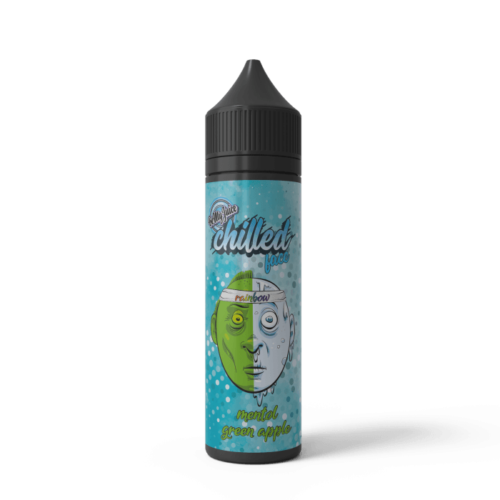 Longfill Chilled Face Rainbow 10/60 - Menthol Green Apple