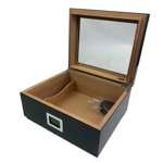 Humidor mit Glas - Carbon