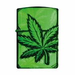 Lighter ZIPPO - GLOWING CANNABIS MATTE