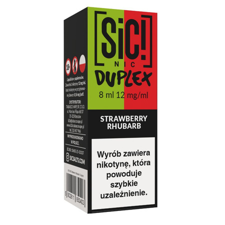 Liquid SIC! NIC 8ml - Strawberry Rhubarb 12mg