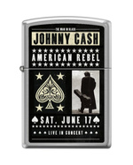 Feuerzeug ZIPPO - JOHNNY CASH BRUSHED CHROME