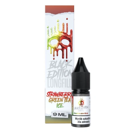 Longfill Dark Line Black Edition 9ml - STRAWBERRY GREEN TEA ICE