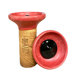 Shisha-Kopf Oblako Flow Black On Red Matte/White Marble