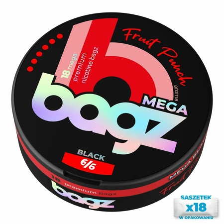 Woreczki Nikotynowe BAGZ Fruit Punch 6/6 BLACK MEGA