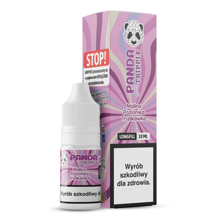 Longfill Panda Tripple 10ml - Malina Poziomka & Truskawka
