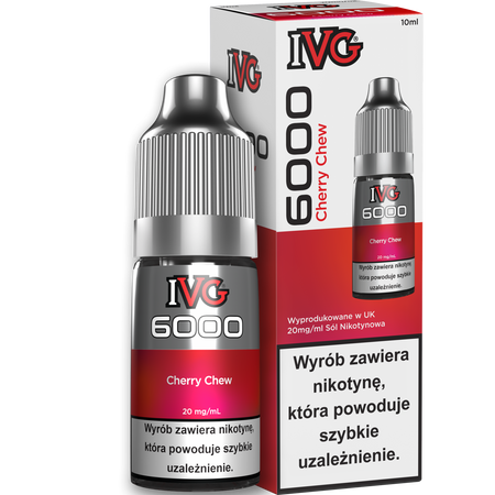 Liquid IVG 6000 Nicotine Salt 10ml - Cherry Chew 20mg