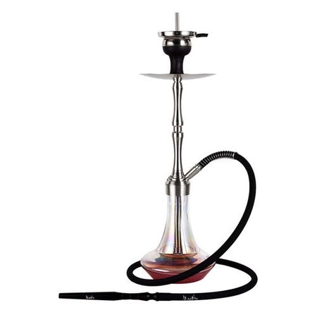 Waterpipe Aladin Rocket Silver Red
