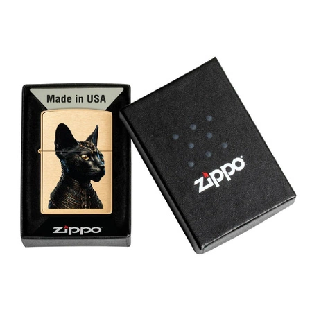 ZIPPO - Egyptian Cat Brass Brushed