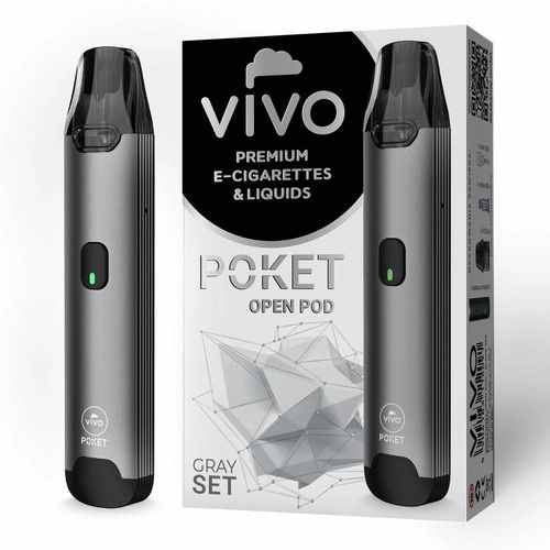 E-Zigarette POD VIVO Poket Open Grey Grau | E-Zigaretten \ E-Zigaretten-Pod  \ Vivo | ShishaSklep.pl - Najlepsze fajki wodne - tytonie - melasy