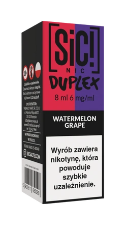 E-Liquid SIC! NIC 8ml - Watermelon Grape 6mg