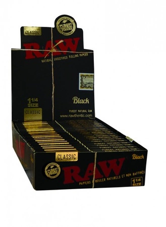 Bibułki RAW 1 1/4 Black