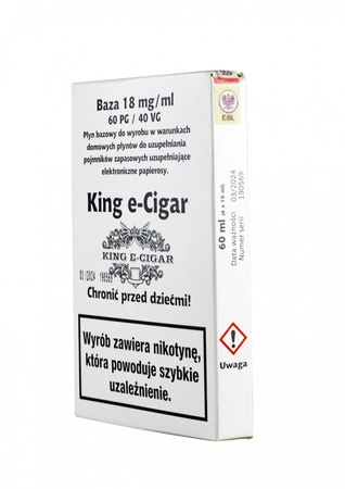 Nicotine Base King e-Cigar 60ml 60/40 - 18mg (120op.)