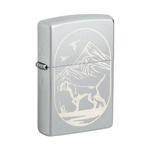 ZIPPO - Hunting Dog Satin Chrome