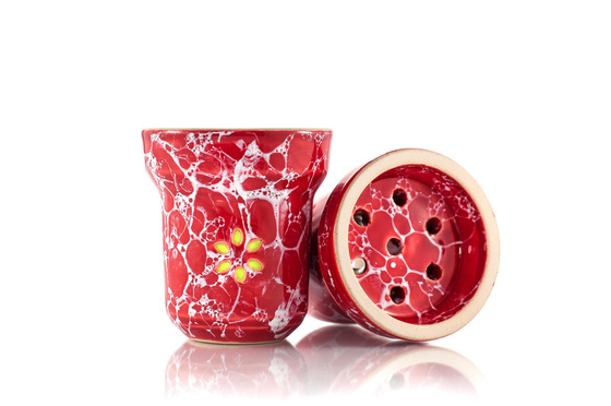 Shisha-Kopf Masta Solaris Eva Red & White
