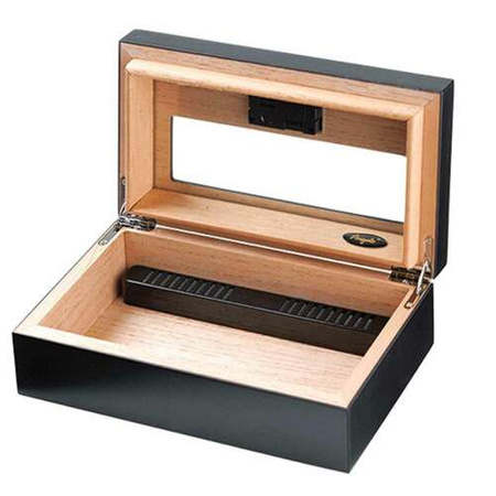 Humidor Angelo Black matt/wood