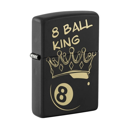 Zapalniczka ZIPPO - 8 BALL KING BLACK MATTE