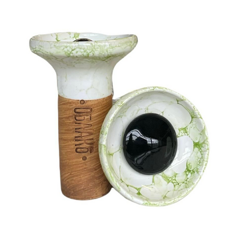 Shisha-Kopf Oblako Flow Black On White/Green Marble