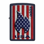 ZIPPO - Patriotic Flame Navy Matte