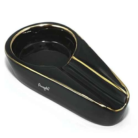 Cigar ashtray - black ceramic