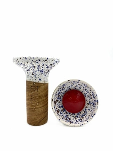 Hookah Bowl Oblako Flow Red On White