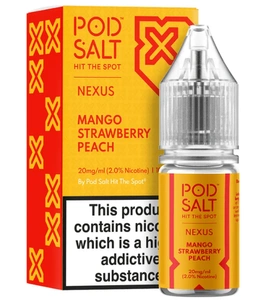 E-liquid Pod Salt Nexus10ml - Mango Strawberry Peach 20mg