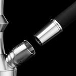 Wasserpfeife Aladin MVP 360 Silber Transparent Blau