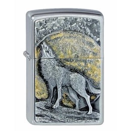 Zapalniczka ZIPPO - WOLF AT MOONLIGHT EMBLEM